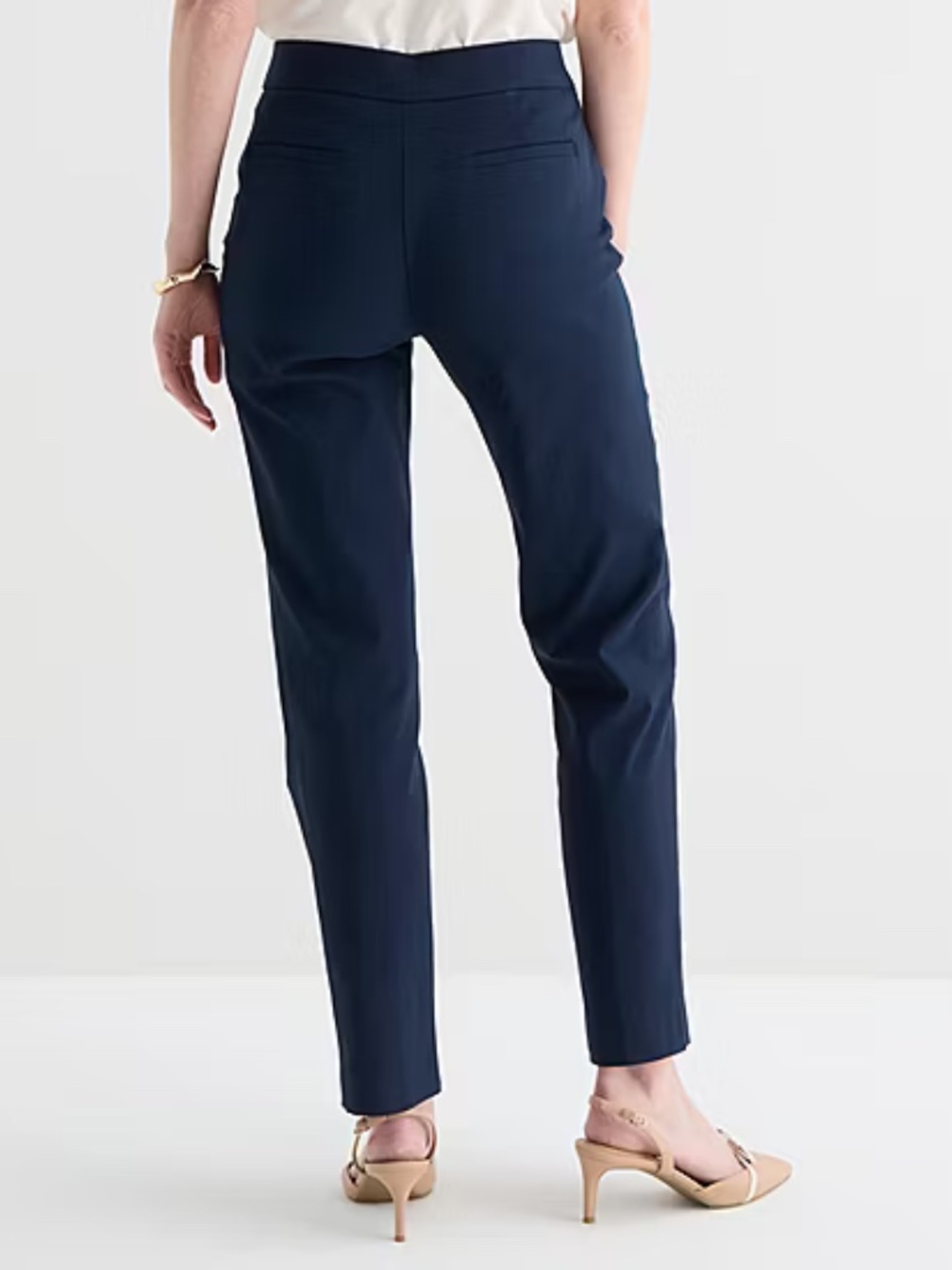 NWT Liz Claiborne Lisa Womens Straight Pull-On Pant Color Navy Size 10 - Picture 3 of 9